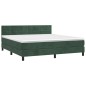 vidaXL Cama box spring colchón y LED terciopelo verde oscuro 180x200cm vidaXL Cama box spring colchón y LED terciopelo verde oscuro 180x200cm