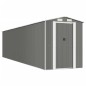 vidaXL Cobertizo de jardín acero galvanizado gris claro 192x855x223 cm