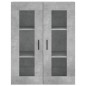 vidaXL Aparador alto madera contrachapada gris hormigón 69,5x34x180 cm vidaXL Aparador alto madera contrachapada gris hormigón 69,5x34x180 cm