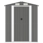 vidaXL Cobertizo de jardín acero galvanizado gris claro 192x855x223 cm