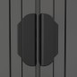 vidaXL Cobertizo de jardín acero galvanizado gris claro 192x855x223 cm