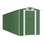vidaXL Cobertizo de jardín acero galvanizado verde 192x689x223 cm vidaXL Cobertizo de jardín acero galvanizado verde 192x689x223 cm