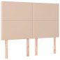 vidaXL Cama box spring colchón LED cuero sintético capuchino 140x190cm vidaXL Cama box spring colchón LED cuero sintético capuchino 140x190cm