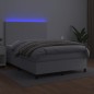 vidaXL Cama box spring colchón y LED cuero sintético blanco 140x200 cm vidaXL Cama box spring colchón y LED cuero sintético blanco 140x200 cm