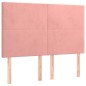 vidaXL Cama box spring colchón y LED terciopelo rosa 140x190 cm vidaXL Cama box spring colchón y LED terciopelo rosa 140x190 cm