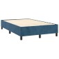 vidaXL Cama box spring colchón y LED terciopelo azul oscuro 120x200 cm vidaXL Cama box spring colchón y LED terciopelo azul oscuro 120x200 cm