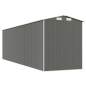 vidaXL Cobertizo de jardín acero galvanizado gris claro 192x689x223 cm