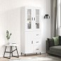 vidaXL Aparador alto madera contrachapada blanco brillo 69,5x34x180 cm vidaXL Aparador alto madera contrachapada blanco brillo 69,5x34x180 cm
