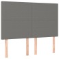 vidaXL Cama box spring con colchón tela gris oscuro 140x200 cm