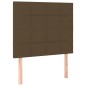 vidaXL Cama box spring con colchón tela marrón oscuro 100x200 cm