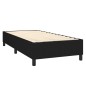 vidaXL Cama box spring con colchón tela negro 90x200 cm vidaXL Cama box spring con colchón tela negro 90x200 cm