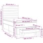 vidaXL Cama box spring con colchón tela negro 90x200 cm vidaXL Cama box spring con colchón tela negro 90x200 cm
