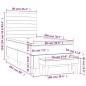 vidaXL Cama box spring con colchón tela azul 90x200 cm vidaXL Cama box spring con colchón tela azul 90x200 cm