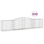 vidaXL Cestas de gaviones 20 uds forma de arco hierro 400x50x80/100 cm vidaXL Cestas de gaviones 20 uds forma de arco hierro 400x50x80/100 cm