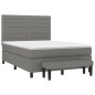 vidaXL Cama box spring con colchón tela gris oscuro 140x190 cm vidaXL Cama box spring con colchón tela gris oscuro 140x190 cm