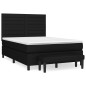 vidaXL Cama box spring con colchón tela negro 140x200 cm vidaXL Cama box spring con colchón tela negro 140x200 cm