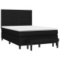 vidaXL Cama box spring con colchón tela negro 140x200 cm vidaXL Cama box spring con colchón tela negro 140x200 cm