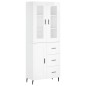 vidaXL Aparador alto madera contrachapada blanco brillo 69,5x34x180 cm vidaXL Aparador alto madera contrachapada blanco brillo 69,5x34x180 cm