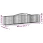 vidaXL Cestas de gaviones 20 uds forma de arco hierro 400x50x80/100 cm vidaXL Cestas de gaviones 20 uds forma de arco hierro 400x50x80/100 cm