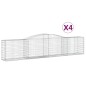 vidaXL Cestas de gaviones 4 uds forma de arco hierro 400x50x80/100 cm vidaXL Cestas de gaviones 4 uds forma de arco hierro 400x50x80/100 cm