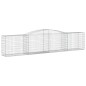 vidaXL Cestas de gaviones 4 uds forma de arco hierro 400x50x80/100 cm vidaXL Cestas de gaviones 4 uds forma de arco hierro 400x50x80/100 cm