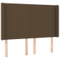 vidaXL Cama box spring colchón luces LED tela marrón oscuro 140x190 cm vidaXL Cama box spring colchón luces LED tela marrón oscuro 140x190 cm