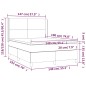 vidaXL Cama box spring colchón luces LED tela marrón oscuro 140x190 cm vidaXL Cama box spring colchón luces LED tela marrón oscuro 140x190 cm