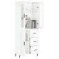 vidaXL Aparador alto madera contrachapada blanco brillo 69,5x34x180 cm vidaXL Aparador alto madera contrachapada blanco brillo 69,5x34x180 cm