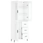 vidaXL Aparador alto madera contrachapada blanco brillo 69,5x34x180 cm vidaXL Aparador alto madera contrachapada blanco brillo 69,5x34x180 cm