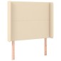 vidaXL Cama box spring colchón y luces LED tela color crema 90x190 cm vidaXL Cama box spring colchón y luces LED tela color crema 90x190 cm