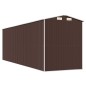 vidaXL Cobertizo jardín acero galvanizado marrón oscuro 192x606x223 cm vidaXL Cobertizo jardín acero galvanizado marrón oscuro 192x606x223 cm