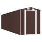 vidaXL Cobertizo jardín acero galvanizado marrón oscuro 192x772x223 cm vidaXL Cobertizo jardín acero galvanizado marrón oscuro 192x772x223 cm