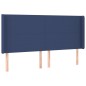vidaXL Cama box spring colchón y luces LED tela azul 200x200 cm vidaXL Cama box spring colchón y luces LED tela azul 200x200 cm