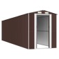 vidaXL Cobertizo jardín acero galvanizado marrón oscuro 192x772x223 cm vidaXL Cobertizo jardín acero galvanizado marrón oscuro 192x772x223 cm