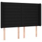 vidaXL Cama box spring colchón y luces LED tela negro 140x200 cm vidaXL Cama box spring colchón y luces LED tela negro 140x200 cm