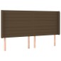 vidaXL Cama box spring colchón luces LED tela marrón oscuro 200x200 cm vidaXL Cama box spring colchón luces LED tela marrón oscuro 200x200 cm