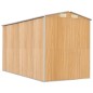 vidaXL Cobertizo jardín acero galvanizado marrón claro 192x357x223 cm vidaXL Cobertizo jardín acero galvanizado marrón claro 192x357x223 cm