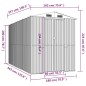 vidaXL Cobertizo jardín acero galvanizado marrón claro 192x357x223 cm vidaXL Cobertizo jardín acero galvanizado marrón claro 192x357x223 cm