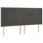 vidaXL Cama box spring colchón y LED terciopelo gris oscuro 180x200 cm