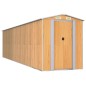 vidaXL Cobertizo jardín acero galvanizado marrón claro 192x772x223 cm vidaXL Cobertizo jardín acero galvanizado marrón claro 192x772x223 cm