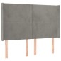 vidaXL Cama box spring colchón y LED terciopelo gris claro 140x190 cm vidaXL Cama box spring colchón y LED terciopelo gris claro 140x190 cm