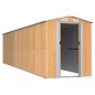 vidaXL Cobertizo jardín acero galvanizado marrón claro 192x772x223 cm vidaXL Cobertizo jardín acero galvanizado marrón claro 192x772x223 cm