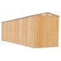 vidaXL Cobertizo jardín acero galvanizado marrón claro 192x772x223 cm vidaXL Cobertizo jardín acero galvanizado marrón claro 192x772x223 cm