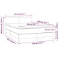 vidaXL Cama box spring con colchón tela marrón oscuro 140x200 cm