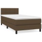 vidaXL Cama box spring con colchón tela marrón oscuro 80x200 cm vidaXL Cama box spring con colchón tela marrón oscuro 80x200 cm