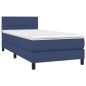 vidaXL Cama box spring con colchón tela azul 90x200 cm vidaXL Cama box spring con colchón tela azul 90x200 cm