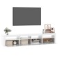 vidaXL Mueble de TV con luces LED blanco brillante 210x35x40 cm vidaXL Mueble de TV con luces LED blanco brillante 210x35x40 cm