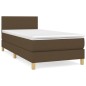 vidaXL Cama box spring con colchón tela marrón oscuro 80x200 cm vidaXL Cama box spring con colchón tela marrón oscuro 80x200 cm