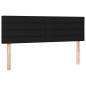 vidaXL Cama box spring con colchón tela negro 140x190 cm