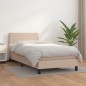 vidaXL Cama box spring con colchón cuero sintético capuchino 80x200 cm vidaXL Cama box spring con colchón cuero sintético capuchino 80x200 cm